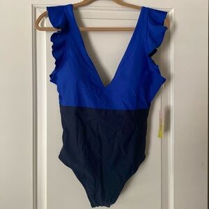 Summersalt Ruffle Backflip - Lapis & Deep Sea. Size 10. NWT.